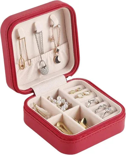 Leather Mini Jewelry Travel Case