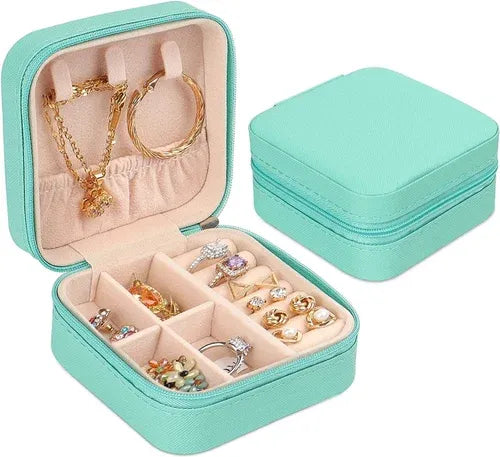 Leather Mini Jewelry Travel Case