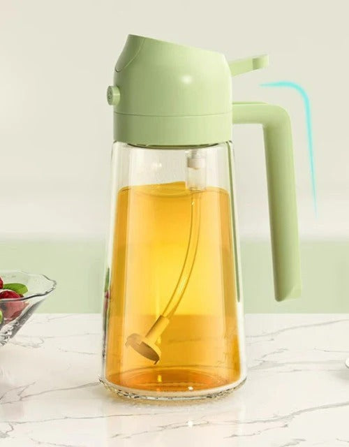 2-in-1 Large Capacity Multi-Function Glass Oil Pot Spray Can Smooth Surface Household Kitchen Supplies Regular